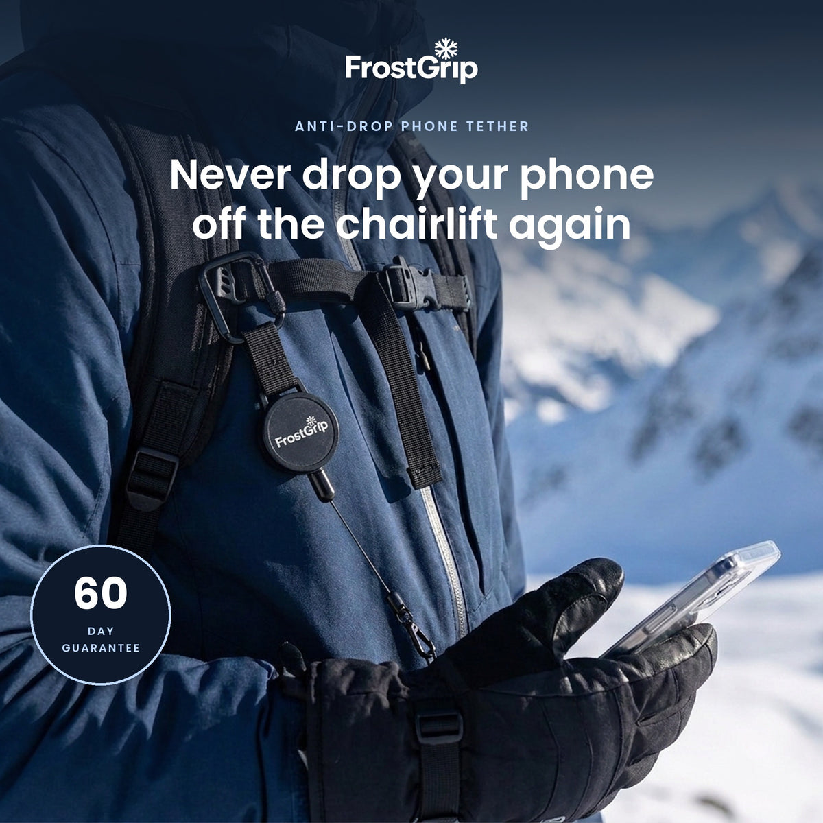 FrostGrip anti-drop phone tether