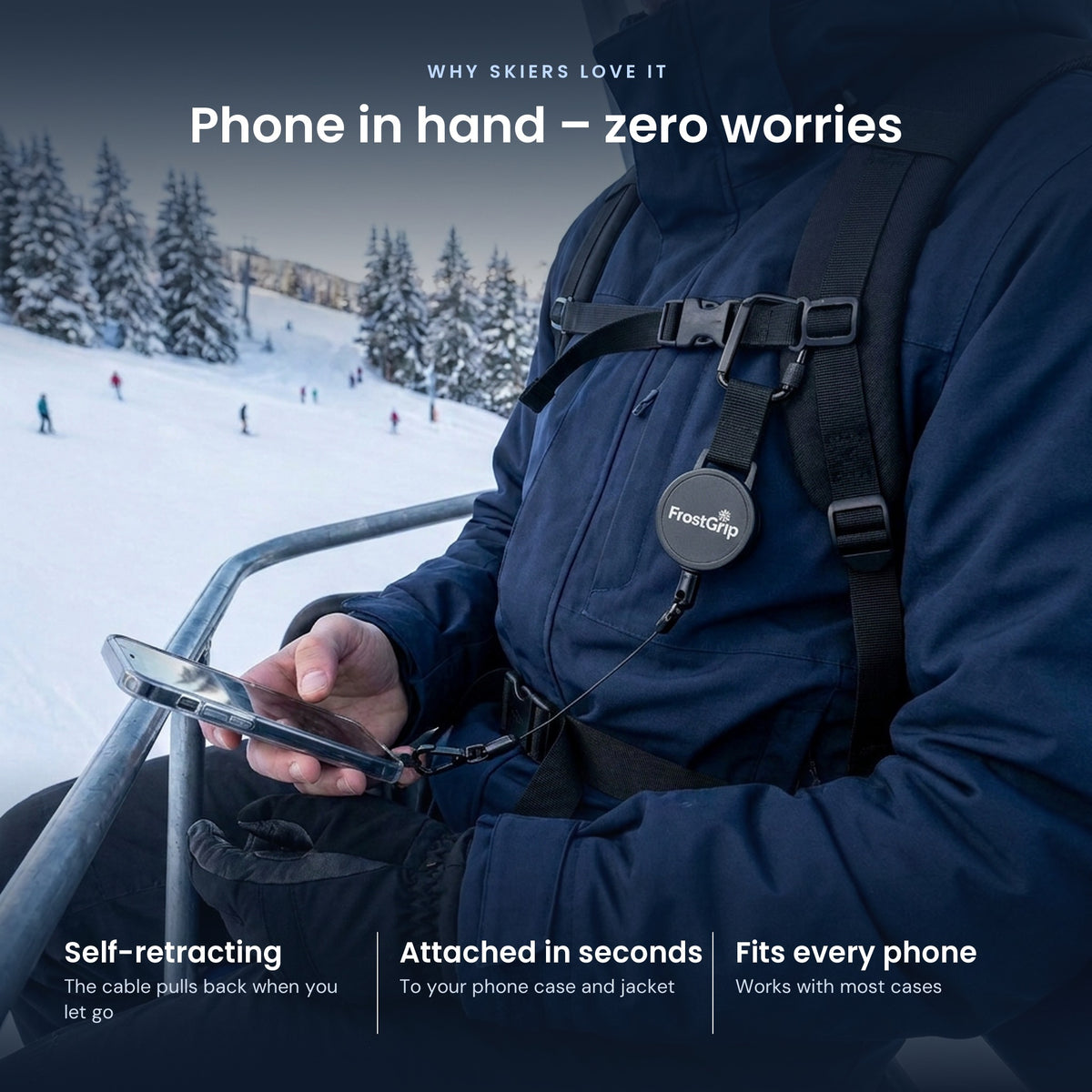 FrostGrip anti-drop phone tether