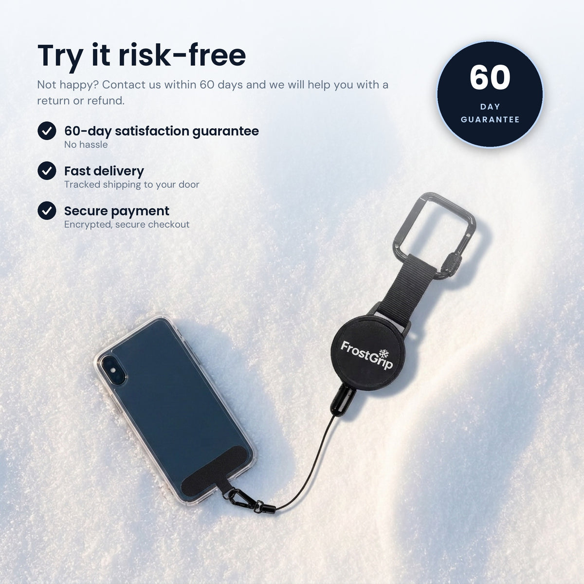 FrostGrip anti-drop phone tether