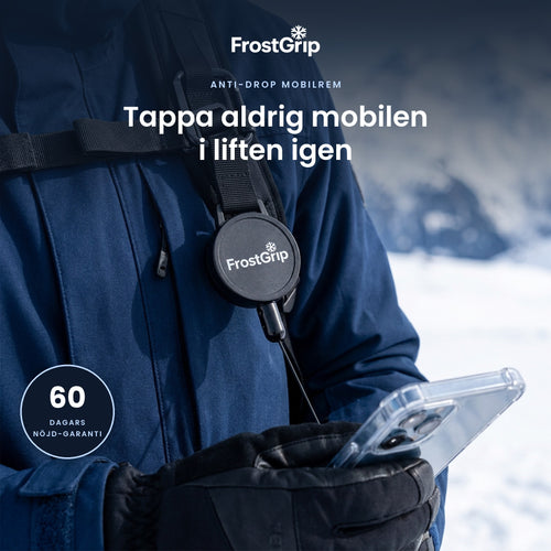 FrostGrip anti-drop mobilrem – tappa aldrig mobilen i liften