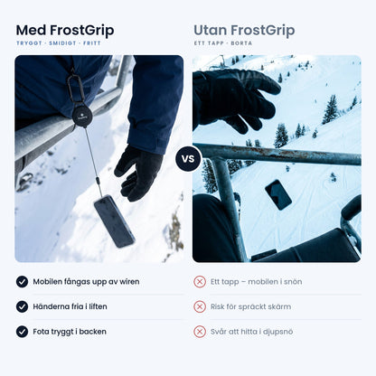 Med FrostGrip vs utan FrostGrip